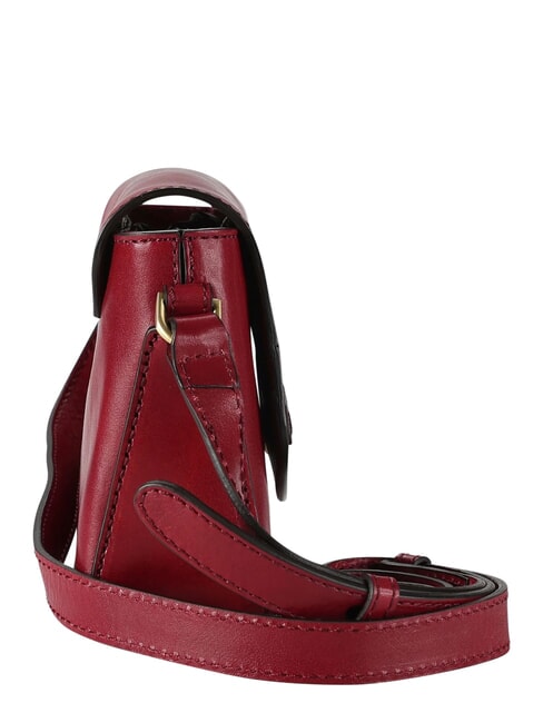 IOLANDA Bolso de hombro de piel grosella / oro - Bolsos Mujer