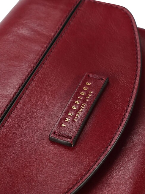 IOLANDA Bolso de hombro de piel grosella / oro - Bolsos Mujer