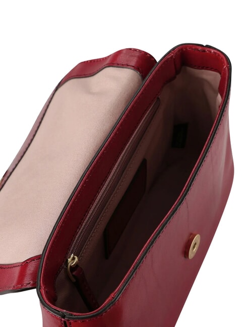 IOLANDA Bolso de hombro de piel grosella / oro - Bolsos Mujer