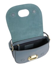 THE BRIDGE ILARIA Bolso de hombro de piel cer&uacute;leo con abb dorado - Bolsos Mujer - 4