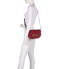 THE BRIDGE ILARIA Bolso de hombro de piel grosella / oro - Bolsos Mujer - 6