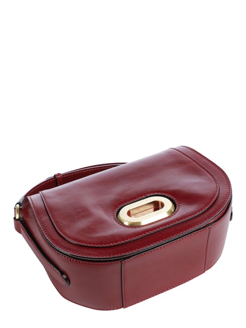 ILARIA Bolso de hombro de piel grosella / oro - Bolsos Mujer