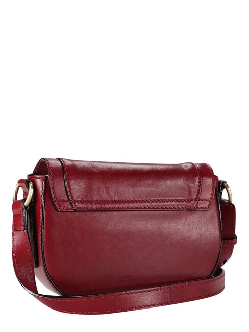 ILARIA Mini bolso de hombro de piel grosella / oro - Bolsos Mujer