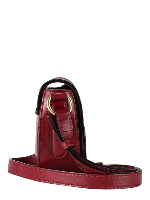 ILARIA Mini bolso de hombro de piel grosella / oro - Bolsos Mujer