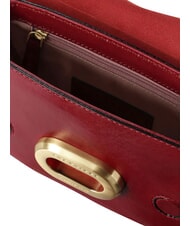 THE BRIDGE ILARIA Mini bolso de hombro de piel grosella / oro - Bolsos Mujer - 5