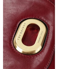 THE BRIDGE ILARIA Mini bolso de hombro de piel grosella / oro - Bolsos Mujer - 6