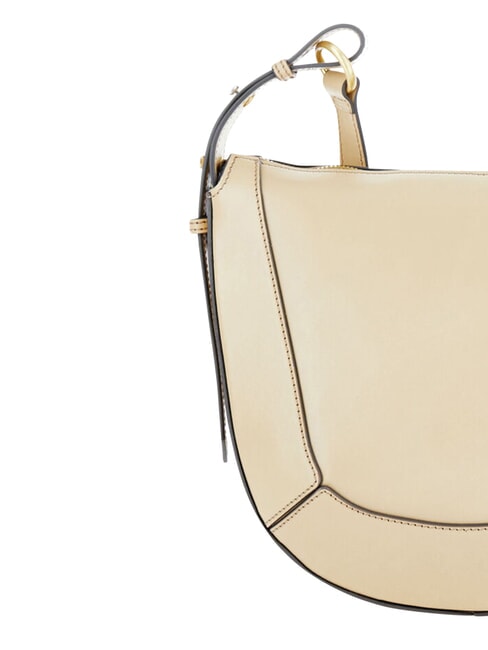 FEDORA Bolso bandolera de piel con solapa mantequilla ab. oro - Bolsos Mujer