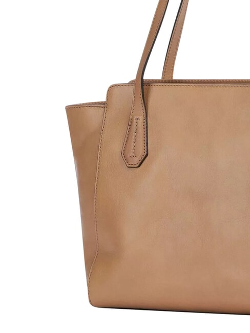 GLORIA  Bolso shopping de piel mazap&aacute;n abb. oro - Bolsos Mujer