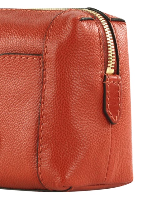 GEMMA  Estuche de belleza de cuero naranja quemada abb. oro - Neceser