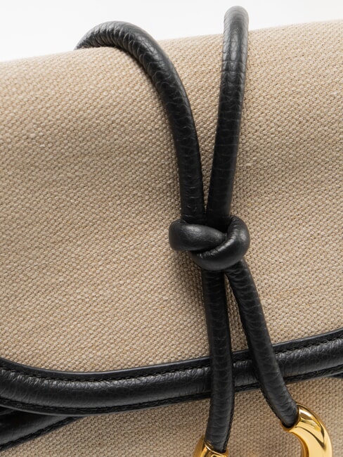 CARMY CANVAS Bolso de hombro natural / noir - Bolsos Mujer