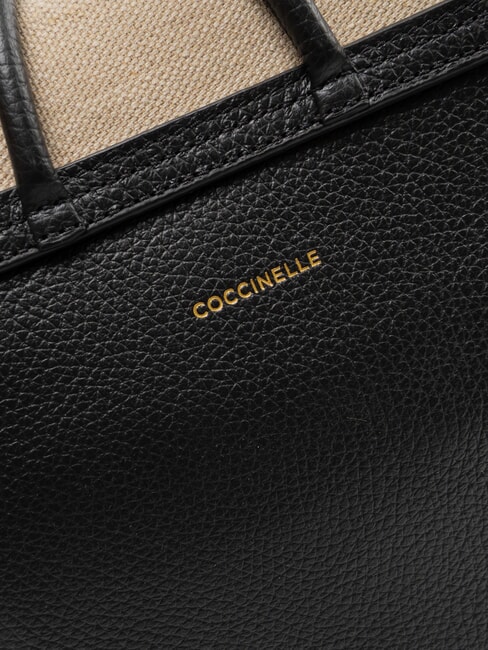 CARMY CANVAS Bolso de hombro natural / noir - Bolsos Mujer