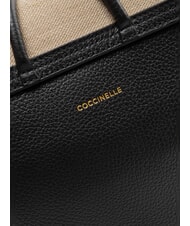 COCCINELLE CARMY CANVAS Bolso de hombro natural / noir - Bolsos Mujer - 5