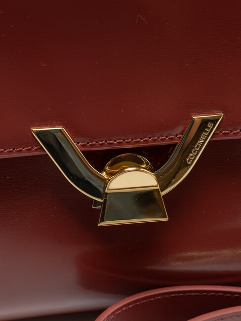 DEW SHINY CALF Bolso de mano con correa para el hombro. brandy - Bolsos Mujer