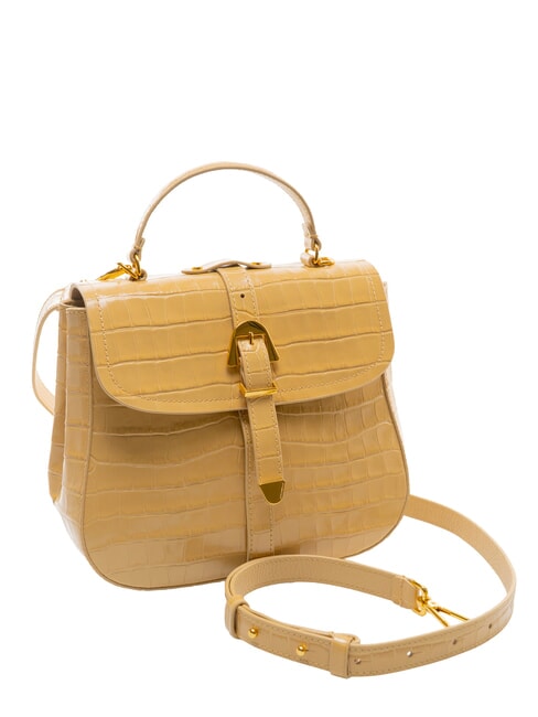 MAGALU CROCO SHINY SOFT Bolso de mano con correa para el hombro. beige fresco - Bolsos Mujer