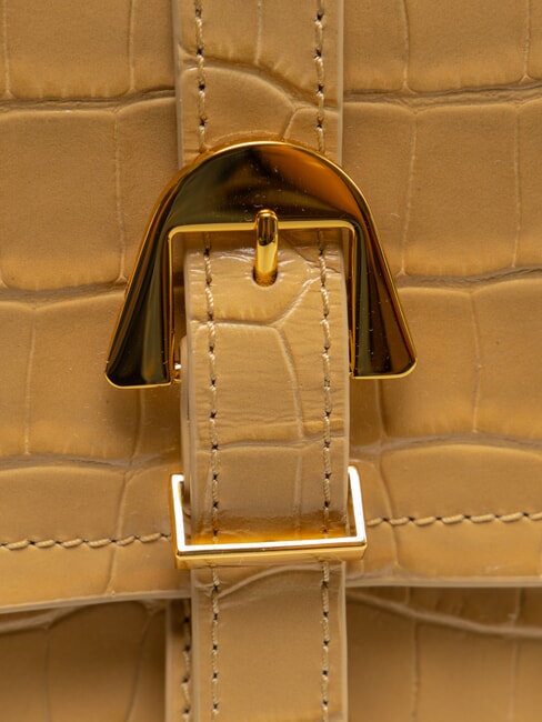 MAGALU CROCO SHINY SOFT Bolso de mano con correa para el hombro. beige fresco - Bolsos Mujer