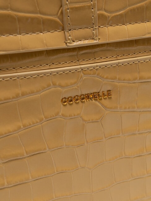 MAGALU CROCO SHINY SOFT Bolso de mano con correa para el hombro. beige fresco - Bolsos Mujer