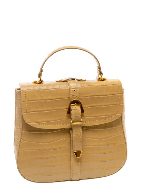 MAGALU CROCO SHINY SOFT Bolso de mano con correa para el hombro. beige fresco - Bolsos Mujer