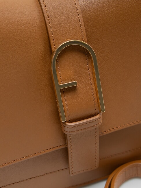 FLOW M bolso de mano m de piel tabaco - Bolsos Mujer