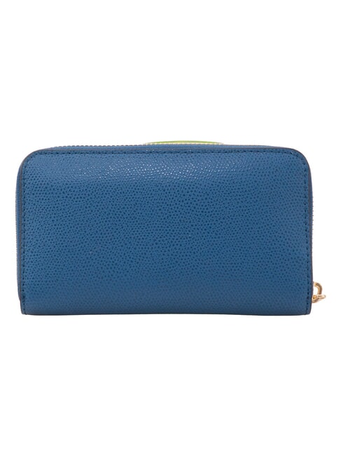CAMELIA Cartera con cremallera, de piel. &iacute;ndigo+corolla int. - Carteras Mujer