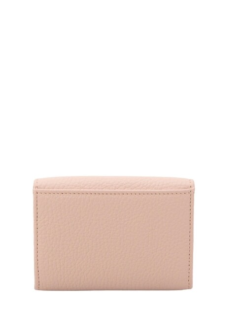 METALLIC SOFT Tarjetero de cuero martillado rosetas - Carteras Mujer