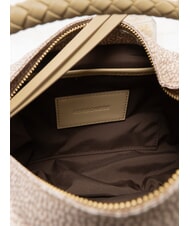 BORBONESE PLIE Bolso de hombro tipo hobo arena - Bolsos Mujer - 5