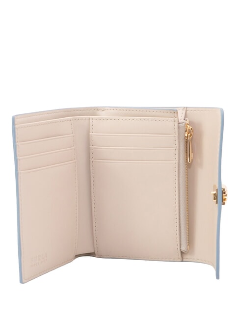 IRIDE Cartera compacta de cuero papel de az&uacute;car + arena int. - Carteras Mujer