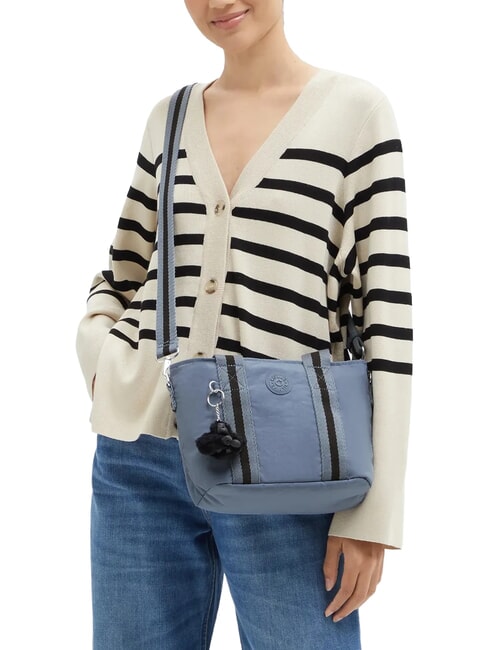 MINTA Bolso tote mediano con bandolera piedra azul - Bolsos Mujer