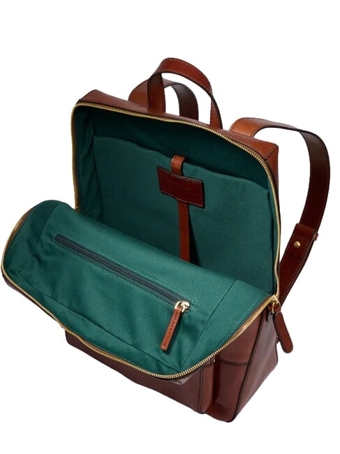 IOLANDA Mochila de cuero BROWN - Bolsos Mujer