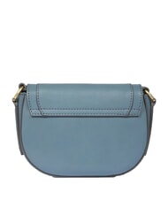THE BRIDGE ILARIA Mini bolso de hombro de piel cer&uacute;leo con abb dorado - Bolsos Mujer - 3