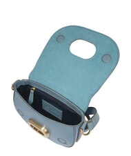 THE BRIDGE ILARIA Mini bolso de hombro de piel cer&uacute;leo con abb dorado - Bolsos Mujer - 4