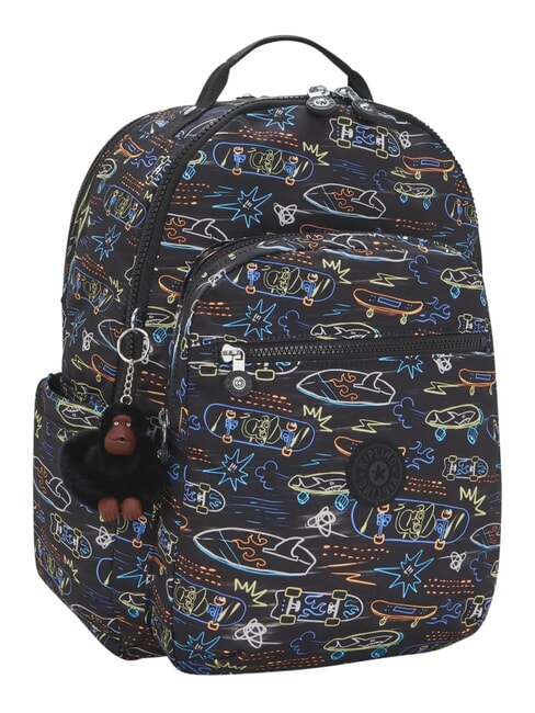 SEOUL COLLEGE BTS Mochila para port&aacute;til de 15 pulgadas patines de ne&oacute;n - Mochilas Escuela & Tiempo Libre