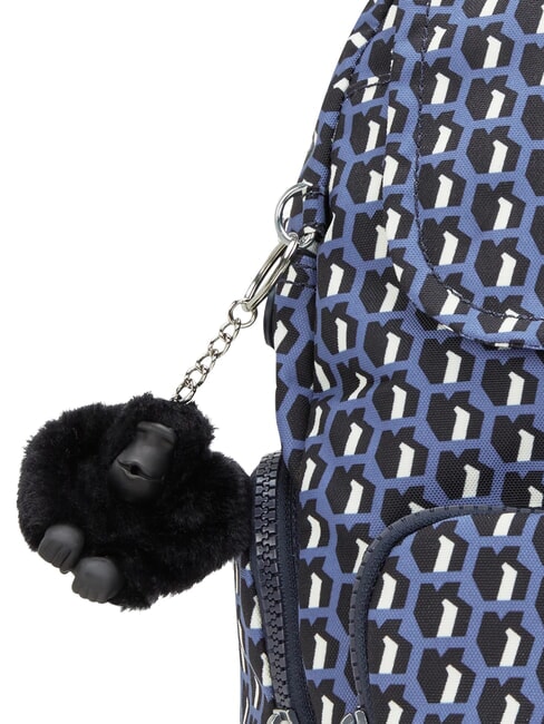 CITY ZIP S Mochila con m&uacute;ltiples bolsillos azul 3D - Bolsos Mujer