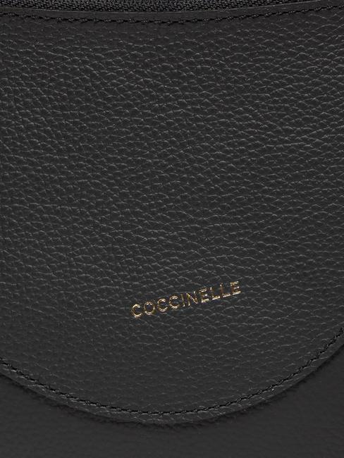 CAMPIONARIO - SNUGGIE  Bolso bandolera, en piel. negro/cuero - Bolsos Mujer