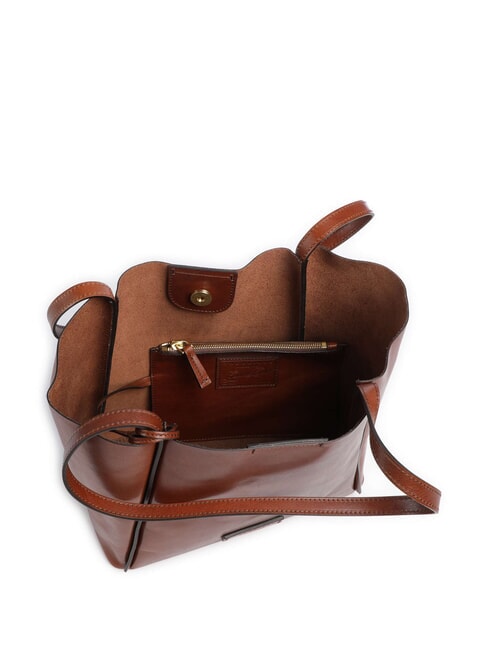 ICONS Bolso shopper de piel con cartera BROWN - Bolsos Mujer
