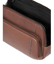 PIQUADRO CRONUS Estuche de belleza de cuero BROWN - Neceser - 4