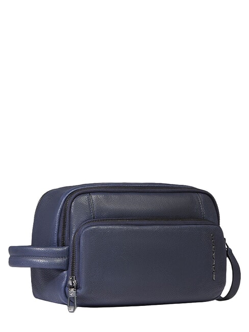 CRONUS Estuche de belleza de cuero azul - Neceser