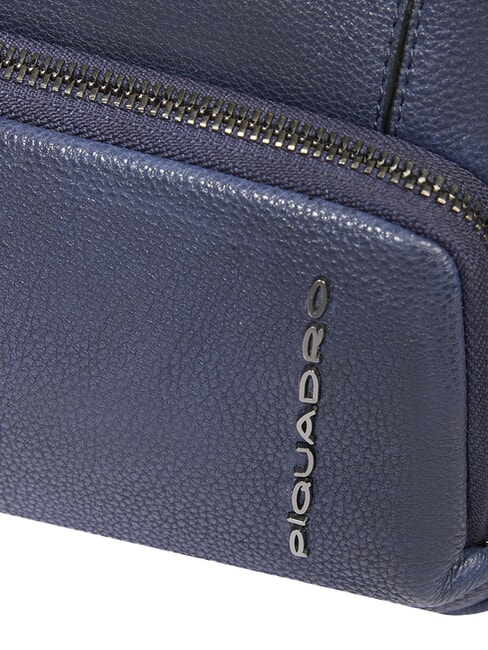 CRONUS Estuche de belleza de cuero azul - Neceser
