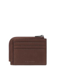 PIQUADRO CRONUS Tarjetero de cuero BROWN - Carteras Hombre - 3