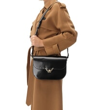 COCCINELLE CAMPIONARIO - DEW SHINY CALF Bolso de hombro de piel cepillada negro - Bolsos Mujer - 2