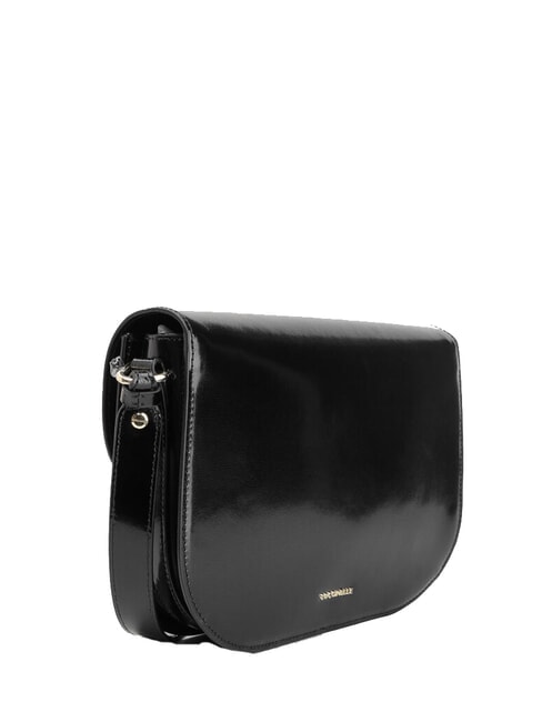 CAMPIONARIO - DEW SHINY CALF Bolso de hombro de piel cepillada negro - Bolsos Mujer
