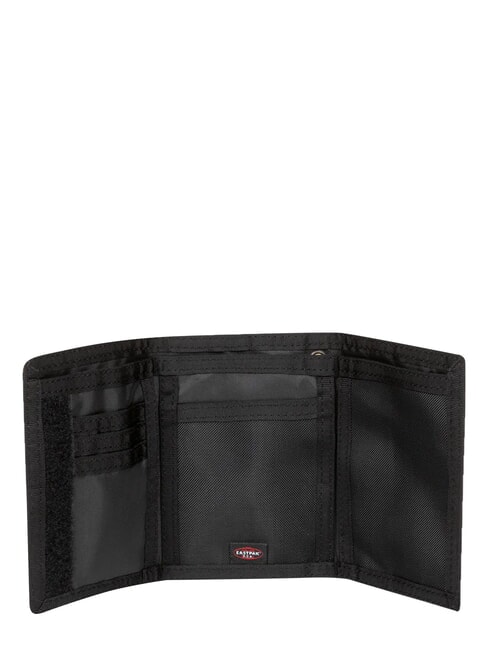CREW  Cartera con velcro lona negra2 - Carteras Hombre