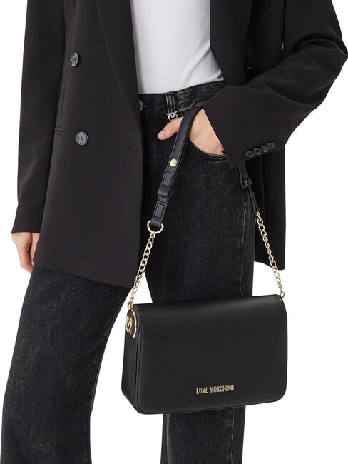 CHUNKY TAB Bolso de hombro negro - Bolsos Mujer