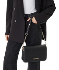 LOVE MOSCHINO CHUNKY TAB Bolso de hombro negro - Bolsos Mujer - 2