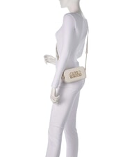 LOVE MOSCHINO LOVELY LOVE Minibolso tipo ba&uacute;l con correa para el hombro. Marfil - Bolsos Mujer - 3