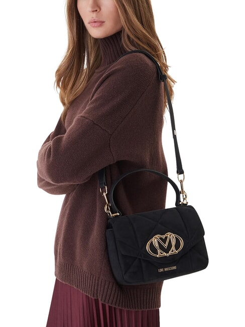 EMBOSSED Minibolso con correa para el hombro negro - Bolsos Mujer