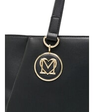 LOVE MOSCHINO CHUNKY TAB Bolsa de compras, bolso de hombro negro - Bolsos Mujer - 4