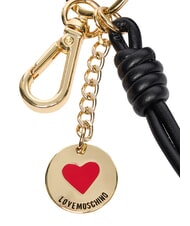LOVE MOSCHINO CHARMS Llavero con logo met&aacute;lico negro/rojo/negro - Llaveros - 4