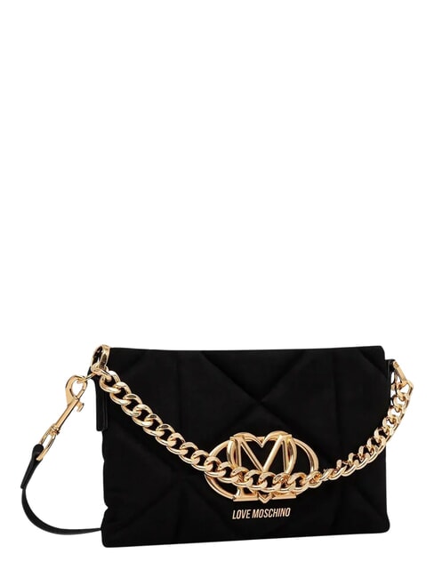 EMBOSSED Bolso de mano con cadena negro - Bolsos Mujer
