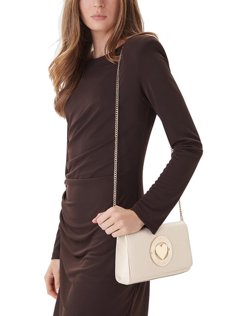 SMART DAILY Bolso de mano con bandolera met&aacute;lica Marfil - Bolsos Mujer