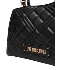 LOVE MOSCHINO QUILTED Bolso de mano con correa de cadena para el hombro. negro - Bolsos Mujer - 5